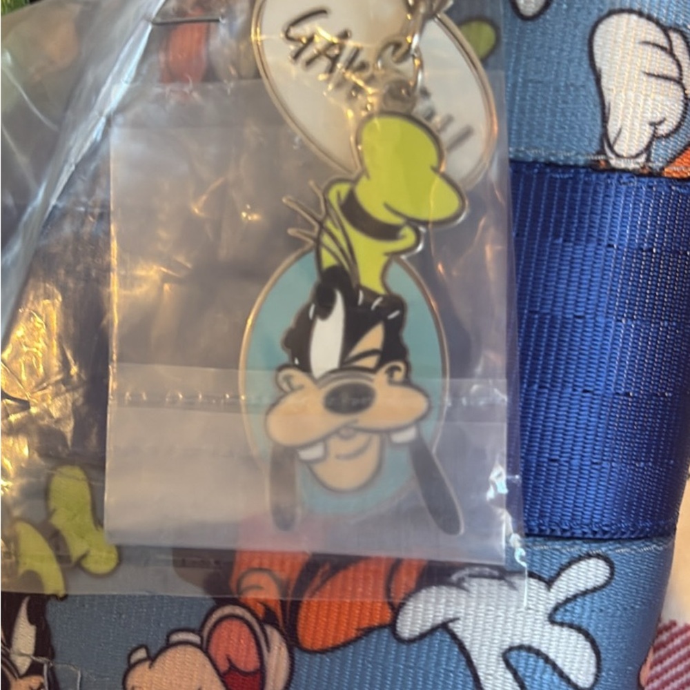 Character Print Tote Bag in Blue and Green - Picture 2 of 8